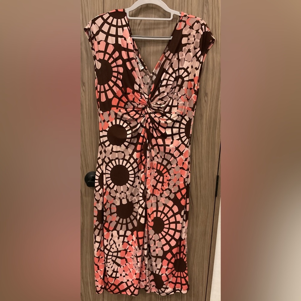 LIZZATTI petite Womens Deep V Neck Sleeveless Dress Size SP